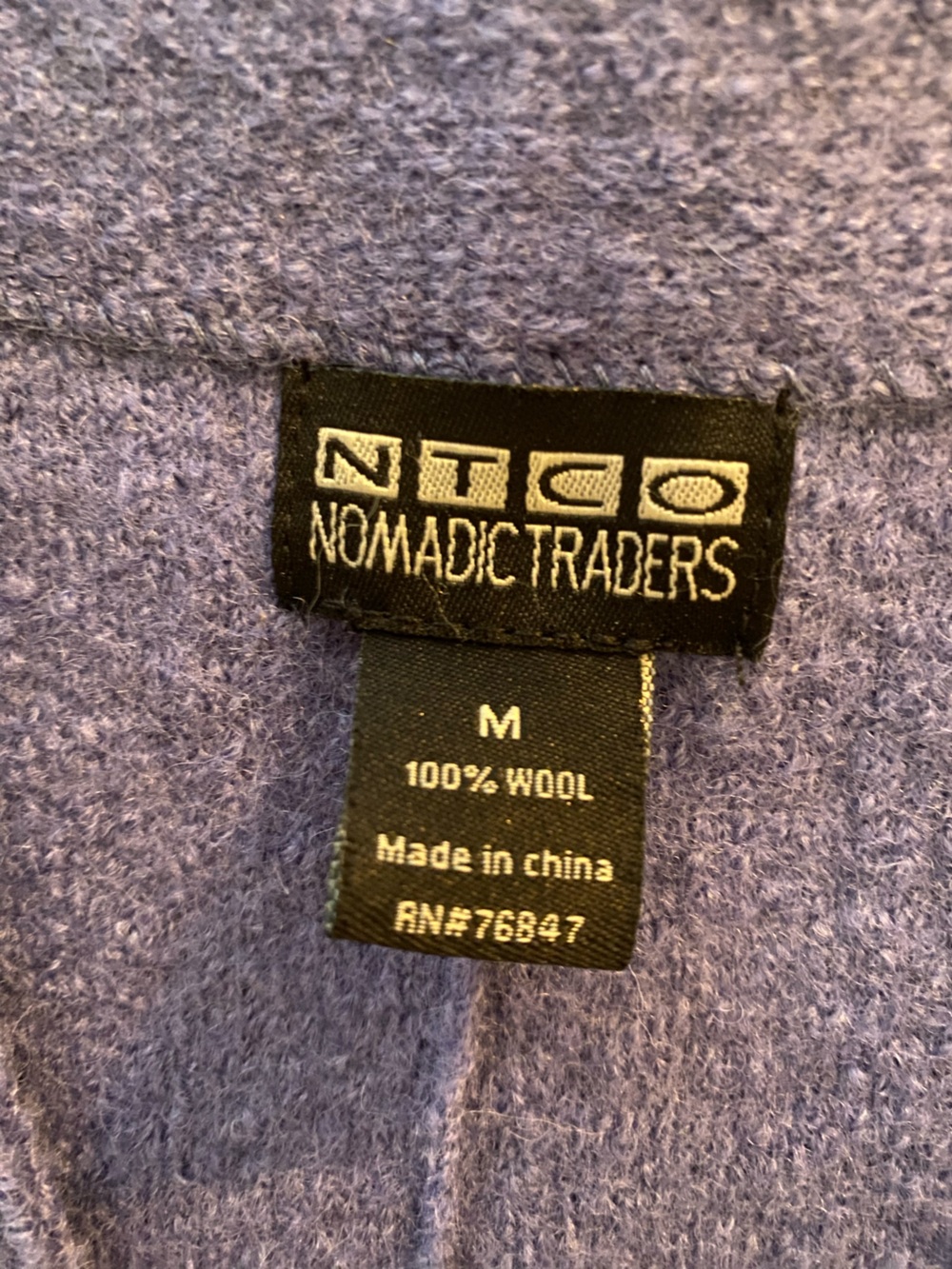 Nomadic Traders NTCO Vintage Medium Wool Periwinkle Vest Artsy Lagenlook Witchy - Picture 2 of 13